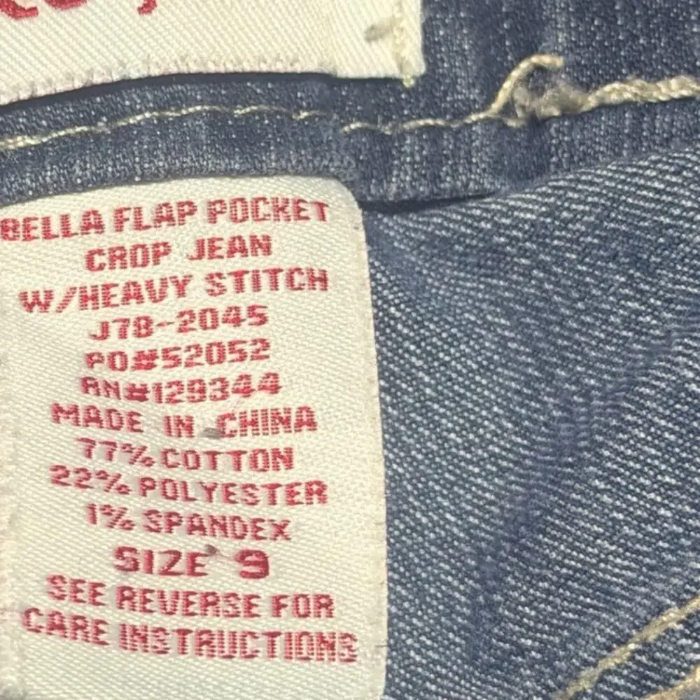 Jake Girls Dark Wash Stretch Denim Cropped Jeans Size 9 - Picture 5 of 9